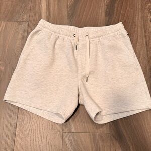 American Eagle Fleece Shorts Large in Lt Gray Cream